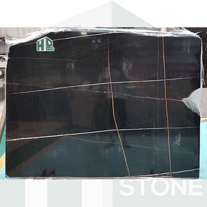 بلاط أرضيات ذهبي أسود من HDSTONE Sahara Nero <span class=keywords><strong>Onyx</strong></span> من Lauren ، حجر طبيعي مصقول مع عروق ذهبية للفنادق - Product Image 1