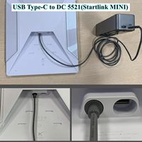 Cables de Alimentación USB C a DC para Starlink Mini, 100W PD USB Tipo-C, 2M/3M/5M/10M/15M/20M, Cable de Carga Impermeable para Starlink Mini C