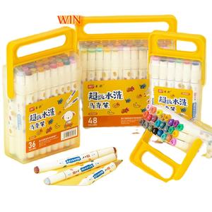 Ensemble de 12 marqueurs d'art en plastique de couleur - Marqueur permanent pour le dessin et l'esquisse Modèle MP060 - Product Image 1