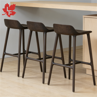Tabouret de bar haut en bois de frêne, style européen, très vendu, avec cadre en bois, durable, pour salle à manger et salon