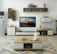Nouvelle conception : Ensemble de meubles modernes en bois pour chambre et salle à manger, meuble TV, table basse en bois
