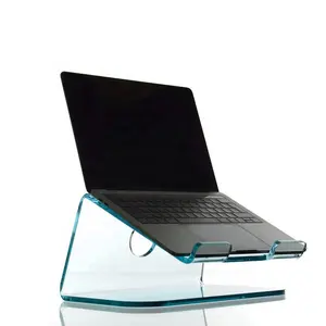 Sturdy platform clear laptop acrylic laptop stand plastic lucite monitor stand Acrylic Laptop Stand