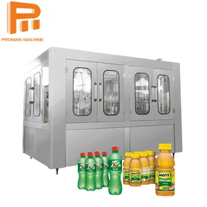 hot sale beverage carbonated water filling orange liquid juice washing bottling capping production line