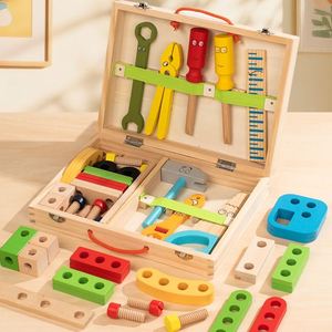 <b>Wooden</b> Construction Building Toy Play <b>Tools</b> Set With <b>Tool</b> <b>Box</b> Great Educational Stem Toys for Kids - Product Image 6