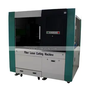 Chất Lượng Cao Loại Đóng Cửa Sợi Laser Máy Cắt Kim Loại Quy Mô Nhỏ Cho Nhôm