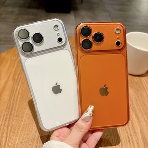 ultra Thin Shockproof <b>Camera</b> Lens Protector and Phone case <b>for</b> iphone 17pro 17air,<b>for</b> iphone 17 Pro Max case clear Orange - Product Image 2