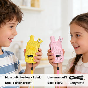 Walkie Talkies HX T1 para Niños, Paquete de 2, Sin Licencia, FRS <span class=keywords><strong>PMR</strong></span>, 22 <span class=keywords><strong>Canales</strong></span>, Alcance de 3KM, Recargables, Seguros y Portátiles, Juguete para Niños y Niñas - Product Image 5