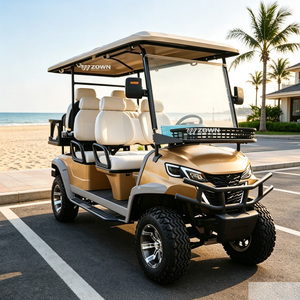Nouvelle voiturette de golf électrique surélevée 6 places avec pneus tout-terrain et batterie au lithium pour les centres de villégiature et les visites en extérieur - Product Image 1