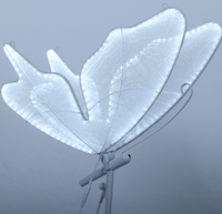 Lampu Chandelier Kupu-kupu LED Bercahaya Grosir Pabrik, Penjualan Laris untuk Dekorasi Langit-langit Hotel, Aula Pernikahan, dan Panggung