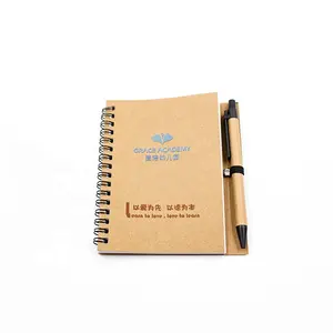 high quality notebook gift set cheap customize logo Wholesale notebooks gift set promotional journal Spiral Notebook with Pen