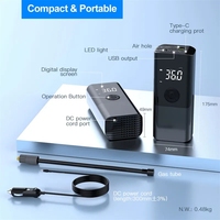 Pompe à air électrique pour vélo, mini pompe à air rechargeable par câble pour usage domestique, pour voiture, vélo et ballon
