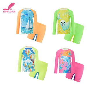 <span class=keywords><strong>Maillot</strong></span> <span class=keywords><strong>de</strong></span> <span class=keywords><strong>bain</strong></span> deux pièces pour garçons et filles, protection solaire UPF 50+, manches longues, design <span class=keywords><strong>de</strong></span> sécurité haute visibilité, <span class=keywords><strong>3</strong></span>-6 <span class=keywords><strong>ans</strong></span>, plage, intérieur et extérieur - Product Image 6