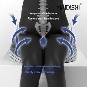 وسادة مقعد مثلثة الشكل من إسفنج الذاكرة المنسوج من ماركة MAIDISHI WJ-287، وسادة مريحة للظهر للاستخدام في السيارة وغرفة النوم لتخفيف آلام العصعص - Product Image 5