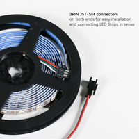 Tiras de Luces LED SMD SK6812 12V 60 LEDs RGBIC WiFi Tuya Smart USB 5V 5050 con Sincronización Musical 5V 1m