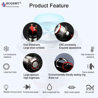 Interrupteur électrique à bouton-poussoir noir 19 mm étanche pour machines de moulage par injection - Vente directe usine
