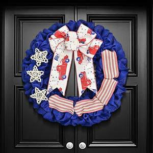 Prix usine jour de l'indépendance américaine porte décorations suspendues <span class=keywords><strong>rouge</strong></span> <span class=keywords><strong>bleu</strong></span> <span class=keywords><strong>blanc</strong></span> vigne guirlande Festival fête guirlande - Product Image 5