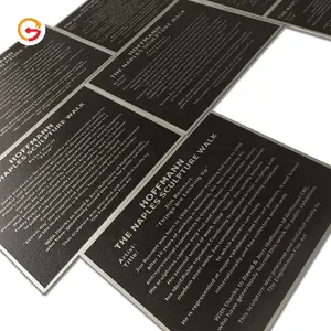 Jagarsign-placas de latón grabadas personalizadas para decoración de empresa, placa conmemorativa de aluminio