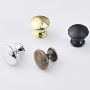 European Style Round Cabinet <b>Knob</b> Zinc Alloy <b>Drawer</b> Handle Bronze Yellow <b>Silver</b> Black Durable Furniture Hardware - Product Image 3