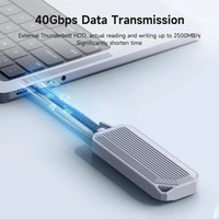 Cable de Datos USB4 Portátil Gris de Doble Cabeza, Cable Thunderbolt 3 USB-C Tipo C Completamente Funcional
