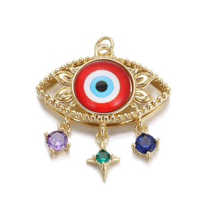 Diy Charms for Make Earrings Bracelet Necklace Bohemia Star Eyes Hearts for <strong>Jewelry</strong> Making <strong>Supplies</strong> Gold Color Dijes <strong>Designer</strong> - Product Image 5