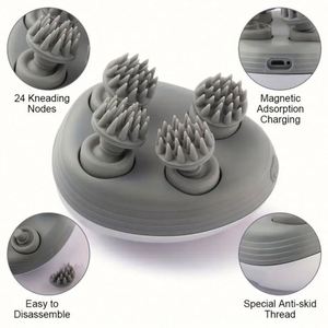 Promotional Eco-Friendly Good Quality <b>Silicone</b> Electric <b>Scalp</b> <b>Massager</b> With Custom Logo Color OEM Options for All Kinds People - Product Image 6