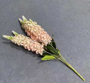 Chất lượng cao 5 đầu đơn lục bình Delphinium Hoa Lụa Nhân Tạo Delphinium để bán - Product Image 5