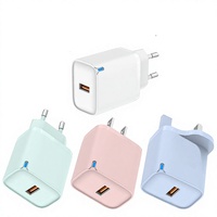 Nouvel adaptateur de charge rapide USB transfrontalier 67W à port unique (normes UE/US/UK) avec QC 3.0 et voyant lumineux