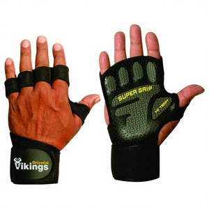Guantes de Levantamiento de Pesas Vikingos Orientales con Soporte para Muñeca, Transpirables, Antideslizantes, con Cierre de Gancho y Bucle, para Entrenamiento de Fuerza y Fitness - Product Image 4