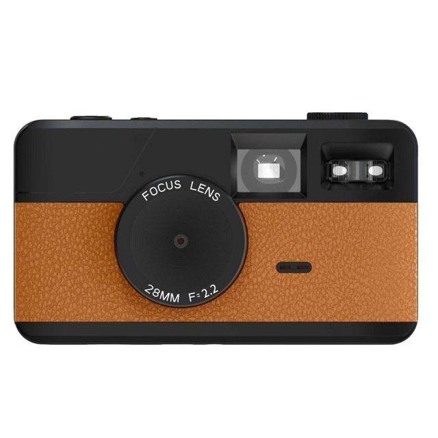 Retro Digital Camera 8MP CMOS Fixed Lens F2.2 USB C Rechargeable Compact Photo Screenless Camera with Flash and TF Card Slot