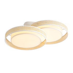 Plafonnier LED circulaire moderne en tissu avec télécommande, <span class=keywords><strong>luminaire</strong></span> d'intérieur à montage en surface pour chambre à coucher - Product Image 6