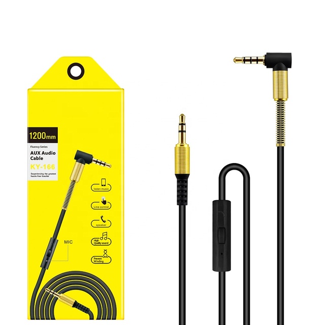 3.5mm Male to Male Audio Cable with Microphone RCA & AUX Connector Auxiliary Cord Adapter for Home & Car Stereos Headphone Cable
