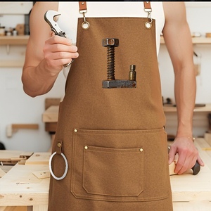 Favolosi <span class=keywords><strong>grembiuli</strong></span> impermeabili in cotone personalizzabili con Design marrone nero lettera in ferro modelli di fornitura diretta di fabbrica <span class=keywords><strong>per</strong></span> gli insegnanti - Product Image 2