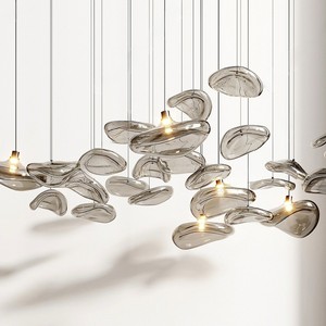 <span class=keywords><strong>Lampadario</strong></span> a sospensione di lusso <span class=keywords><strong>moderno</strong></span> di alta gamma per hall di hotel e ville, personalizzato per grandi progetti, in vetro soffiato a LED - Product Image 2