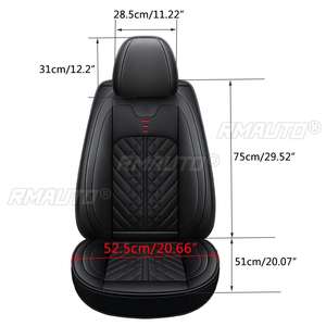 1/2X Funda Protectora para Asiento de Coche, Cojín Universal de Cuero PU para Asientos de Automóviles, Accesorios para Coche - Product Image 3
