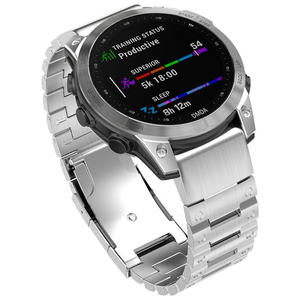 Bracelet de <span class=keywords><strong>montre</strong></span> QuickFit en acier inoxydable pour <span class=keywords><strong>Garmin</strong></span> Fenix 5/5X, Fenix 6/6X/7/7X, bracelet de remplacement à libération rapide - Product Image 3