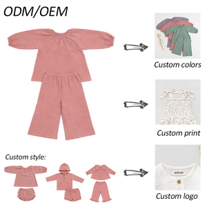 Set <span class=keywords><strong>di</strong></span> Abbigliamento Casual per Ragazze: <span class=keywords><strong>Camicia</strong></span> Oversize a Maniche Lunghe e Pantaloni in <span class=keywords><strong>Mussola</strong></span> <span class=keywords><strong>di</strong></span> Cotone 100% Biologico - Product Image 6