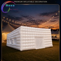 Tente cube gonflable géante blanche pour événements extérieurs, expositions, fêtes, salons professionnels, présentoirs