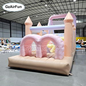 Château gonflable commercial GZAIRFUN en PVC avec parcours d'obstacles facile à installer, couleur <span class=keywords><strong>macaron</strong></span>, pour locations événementielles - Product Image 3