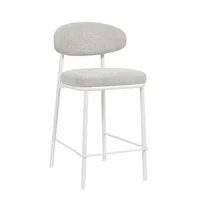 Tabouret de bar ovale rembourré en gros, chaise de bar en tissu pour café et restaurant