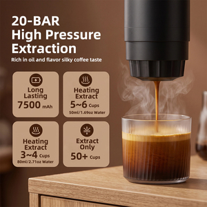 Factory New Portable Espresso Machine LED Display Easy Carry Battery Powered Travel Coffee Maker for Car Home Camping Gym OEM - Product Image 4