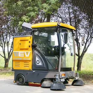 Road endüstriyel küçük zemin temiz süpürgesi binmek yol temizleme makinesi pil elektrik binmek üzerinde yer süpürgesi