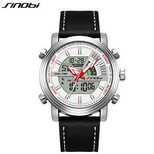 <span class=keywords><strong>Montre</strong></span> pour <span class=keywords><strong>homme</strong></span> SINOBI à double mouvement, bracelet en cuir, sport, multifonction, <span class=keywords><strong>montre</strong></span> numérique à quartz chronographe, montres-bracelets pour <span class=keywords><strong>homme</strong></span> S9795G - Product Image 2