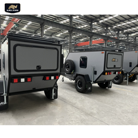 Mini-caravane tout-terrain de luxe 2025 pour l'extérieur, modèle compact et extensible, fabriquée en Chine