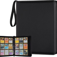 Classeur de cartes de poche à fermeture éclair, 9 compartiments, 50 pages, 900 pochettes recto-verso, en PU, pour collection de cartes de jeux de table