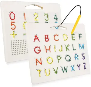 Aimant coloré planche à dessin magnétique PADs jouer stylet bébé jouets d'apprentissage lettres de l'alphabet aimant Doodle Pads jouet