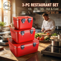 Baril isotherme carré grande capacité, 3 tailles (10L, 20L, 30L), rouge ou vert, avec fermeture à boucle et poignée supérieure, pour usage domestique, restaurant et familial