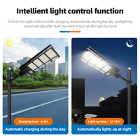 Lampe solaire LED MELINZ 300W 400W 500W pour éclairage de rue, étanche IP65, extérieur, avec télécommande pour l'éclairage routier