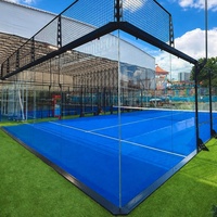 Terrain de padel panoramique APEX WPT en acier inoxydable de haute qualité, installation extérieure disponible, imperméable et durable