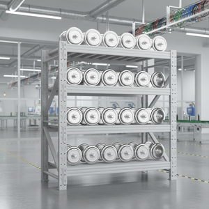 Estantería de Almacenamiento de Acero Resistente de 4 Niveles para Logística y Almacenes, con Acabado con Recubrimiento en Polvo - Product Image 1