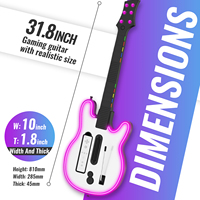 Contrôleur sans fil Guitar Hero pour Guitar Hero Wii et Rock Band 2 Jeux Wii U avec sangle